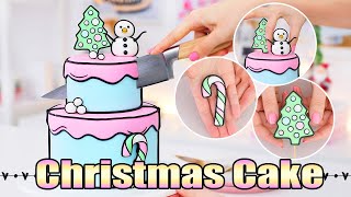 Cartoon-Style Christmas Cake Tutorial: A Sweet and Festive Bake! 🎄🎄 Tan Dulce