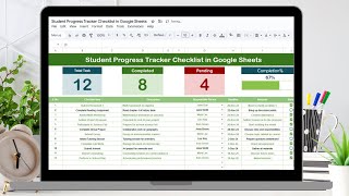 Student Progress Tracker Checklist in Google Sheets