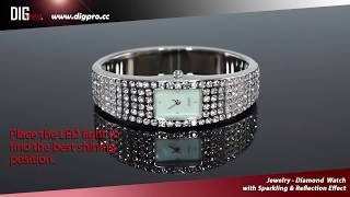 Product Photography DigPro Tutorial- Jewelry Diamond Watch LED Reflection Board