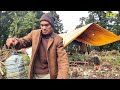 nepali mountain village life in nepal rainy day hunting jungle mushroom in nepal shepherd life