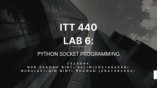 LAB 6 - PYTHON SOCKET PROGRAMMING