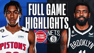 PISTONS at NETS | FULL GAME HIGHLIGHTS | January 26, 2023