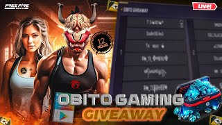 FREE FIRE FREE UNLIMITED REDEEM CODE GIVEAWAY LIVE TAMIL |OBITO GAMING |#freefire#giveaway#free