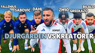 DJURGÅRDEN vs KREATÖRER - Snabba fotbollsutmaningar! Greekazo, Bilalo, ZM10