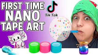 I Try VIRAL Tiktok Nano Tape Art For The First Time