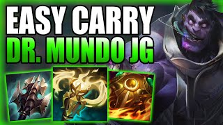 HOW TO CLIMB OUT OF LOW ELO EASILY WITH DR. MUNDO JUNGLE! - Best Build/Runes Guide League of Legends