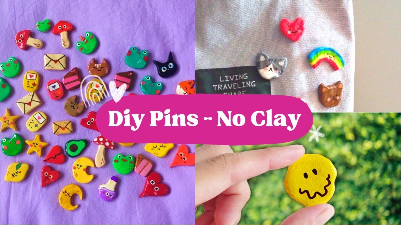 2 Amazing Ideas To Make Pin Badges Without Clay Diy Youtube