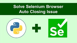Fixing Selenium Browser Closes Automatically Immediately After opening