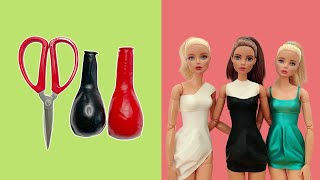 Making Doll Clothes With Balloons #19 | 3 DIY Party Dresses For Barbies No Sew No glue