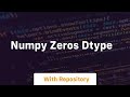 numpy zeros dtype