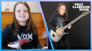Kelly Clarkson Meets Viral 12-Year-Old Heavy Metal Guitarist