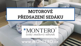 Sedací soupravy MONTERO® - Funkce Motorové předsazení sedáku