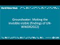 Groundwater: Making the invisible visible (findings of UN-WWDR2022)