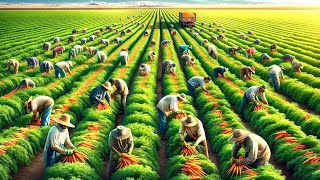 How Chinese Farmers Are Harvested and Processed 41.7 Million Tons of Carrots in 2024