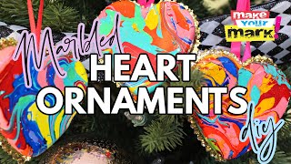 Marbled Hearts - Valentine's Day Ornaments