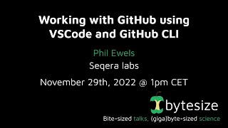 nf-core/bytesize: Working with GitHub using VSCode and GitHub CLI