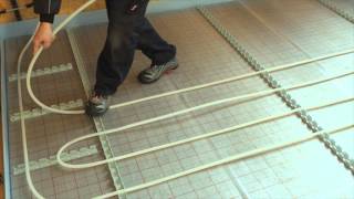 Fußbodenheizung - Radiant heating - Verlegung einer Fußbodenheizung / Installation of underfloor