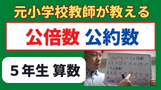 小５算数【公倍数・公約数】倍数と約数　オンライン授業　算数の勉強