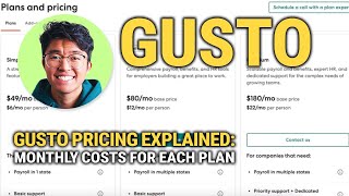 Gusto Payroll Pricing Plans: Monthly Costs For Each Plan Explained!