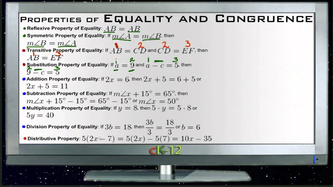 Properties Of Equality And Congruence: Lesson (Basic Geometry Concepts ...