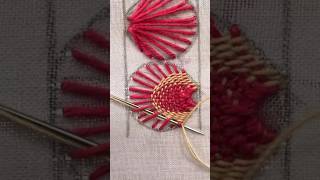 Beautiful border embroidery design | hand embroidery designembroideryflowers | embroidery short vid