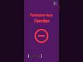 Parameterless function in javascript | functions in javascript | #javascript tutorial in 1 minutes