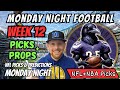 Ravens vs Chargers Monday Night Football Picks & Player Props Week 12 | Free NFL Picks Week 12