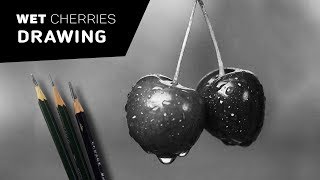 Realistic Cherries Drawing | Complete Time-lapse Video