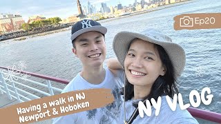 探索紐澤西居住環境🏡/散步看哈德遜河景📷/Newport\u0026Hoboken｜NY Vlog Ep.20 Aug.