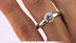 0.97ct Round Brilliant Cut Diamond Engagement Anniversary Ring-Mark Broumand