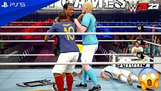 WWE 2K23 - Zlatan vs Haaland vs Cristiano vs Messi vs Mbappe vs Vinicius | PS5™ [4K60]