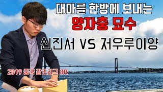 신진서 '절묘한 앙자충 묘수'로 대마 몰살! [신진서 VS 저우루이양] 중국 갑조리그 8R