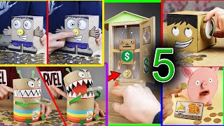 TOP 5 Unusual and cool COIN BOX You Can Do at Home. Amazing COMPILATION!