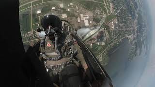 F-16 High Speed Pass and Max Climb - Cockpit View