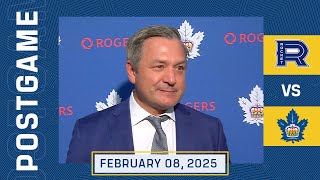 Toronto Marlies Media Availability | Postgame vs. Laval Rocket | February 08, 2025