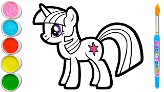 Twilight Sparkle & 5 Lainnya My Little Pony Menggambar, Melukis, Mewarnai untuk Anak dan Balita #326