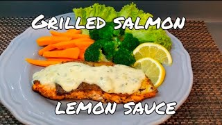 RESEPI SALMON GRILL DENGAN SOS LEMON