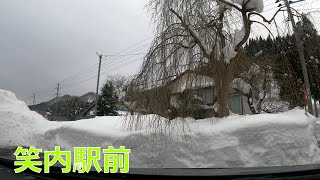 秋田県北秋田市笑内駅から比立内駅までドライブ