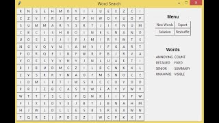 Work Search Game using Tkinter in Python