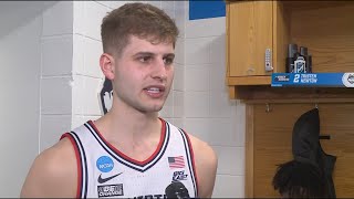 UConn's Joey Calcaterra reacts to win over Iona | Full Interview