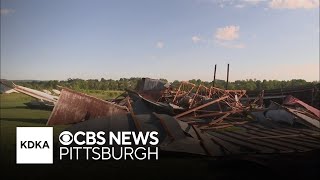 Cleanup continues across multiple western Pennsylvania counties following severe storms