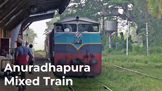 Anuradhapura Mixed Train Arriving at Polgahawela Railway Station in Sri Lanka with Class M4 751