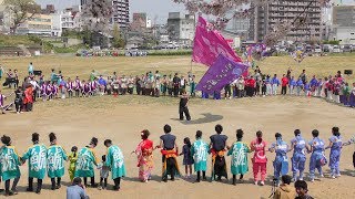 「総踊り♪ずぅっとキラキラ～♪YEAH！HOPE!!～♪よっちょれ」どまつり夜桜in岡崎2019【多目的広場】