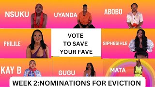 Big Brother Mzansi S5:UMLILO|| Week 2 Nominations|| 8 Housemates up for Possible Eviction this week