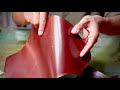 Subtitled | Reddish brown shoes made from box calf | Upper sewing #1