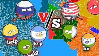 What if USA 🇺🇸 and Russia 🇷🇺 switched place? After vs history😱 #countryballs #animation #youtube