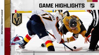 Golden Knights @ Avalanche 1/2 | NHL Highlights 2023