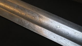 Forging a 864 layer Viking sword, part 1, forging the blade.