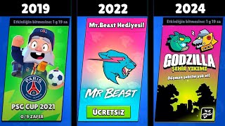 BRAWL STARS TARİHİNDE ÜCRETSİZ ÖDÜL VEREN TÜM ORTAKLIKLAR🎁