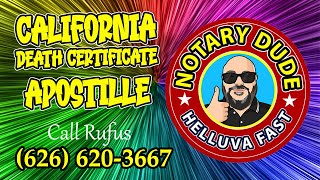 CALIFORNIA DEATH CERTIFICATE APOSTILLE ✅ (How to Get a Death Certificate Apostille👍)
